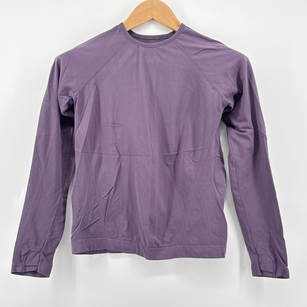 Athleta Purple Long Sleeve Top Thumb Hole Athletic Running Activewear XS